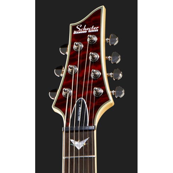 Schecter Diamond Omen 7 Extreme E-Gitarre schwarz/rot