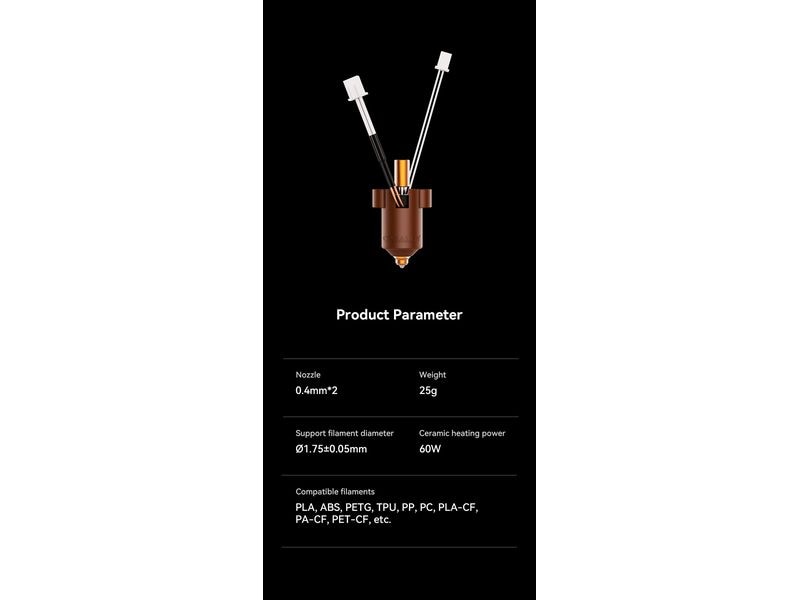 Creality Heizelement Ender 3V3 KE Keramischer Heizblocksatz Bimetallische Materialdüse