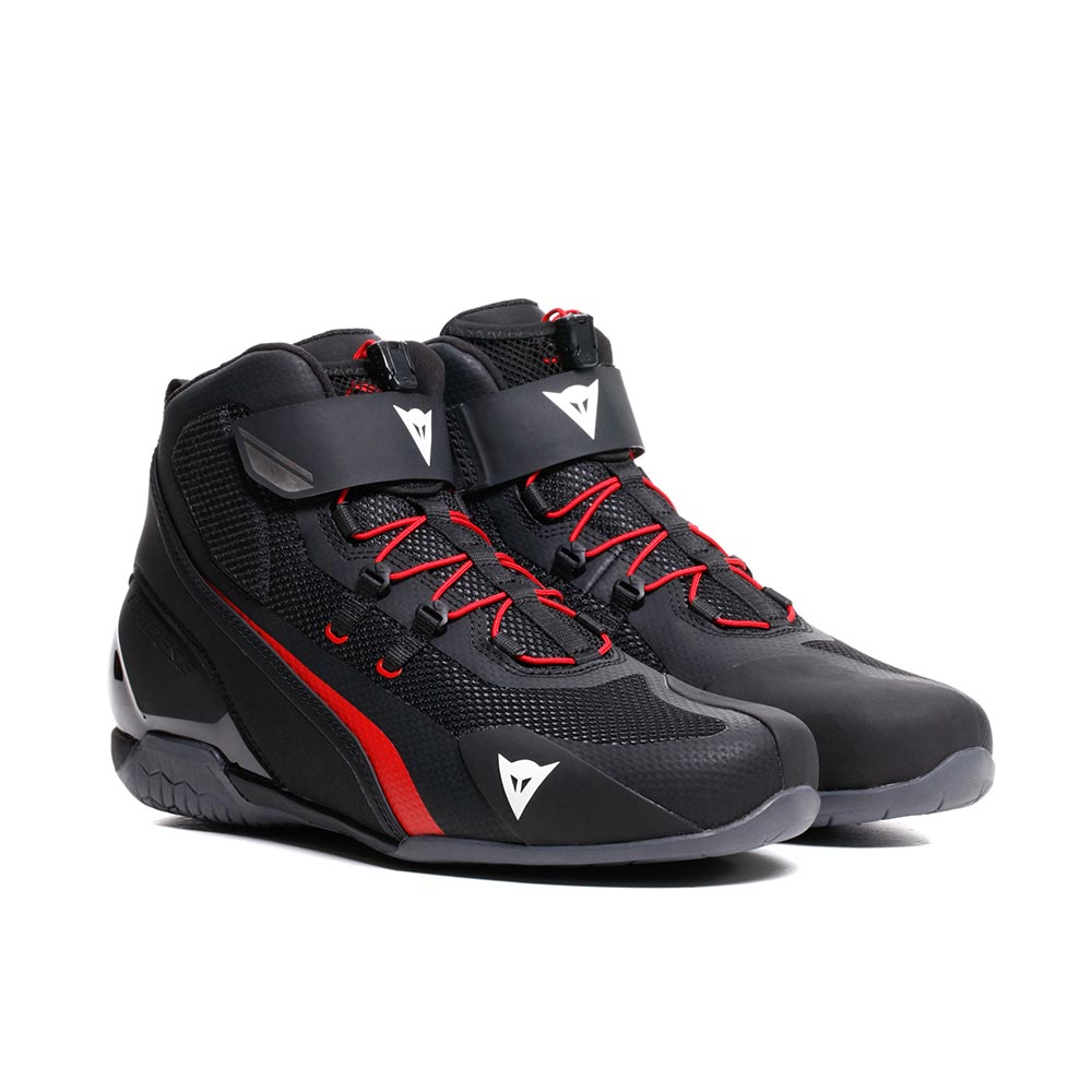 Dainese - Baskets Herian Air Noir / Rouge fluo