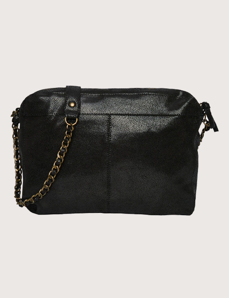 PIECES SAC NAINA EN CUIR XL CROSS OVER NOIR SNOW
