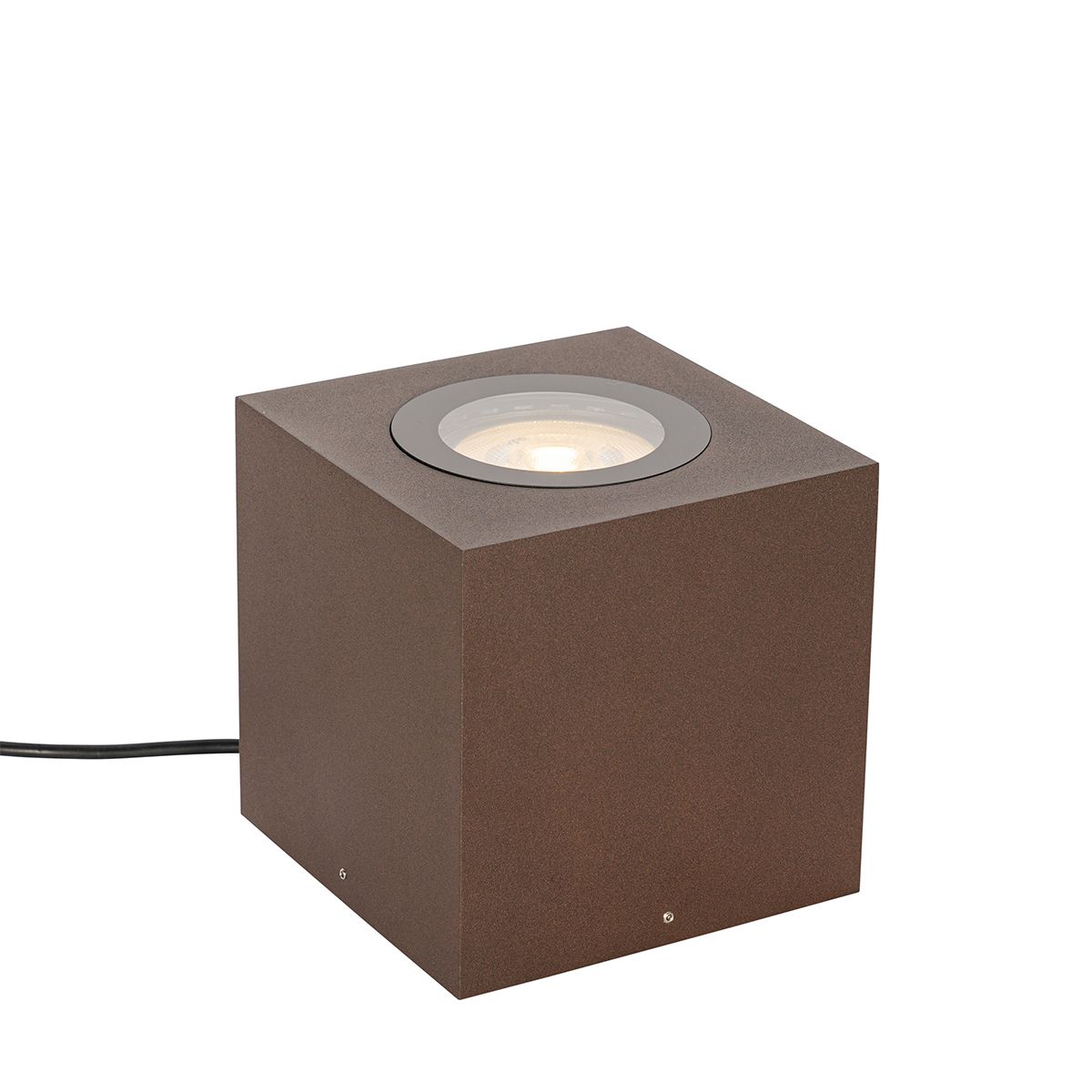 Industriële tuinspot roestbruin vierkant IP65 AR111 - Lennard