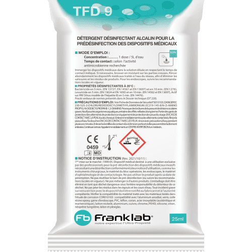 Pré-désinfectant instruments Franklab TFD9 doses de 25ml