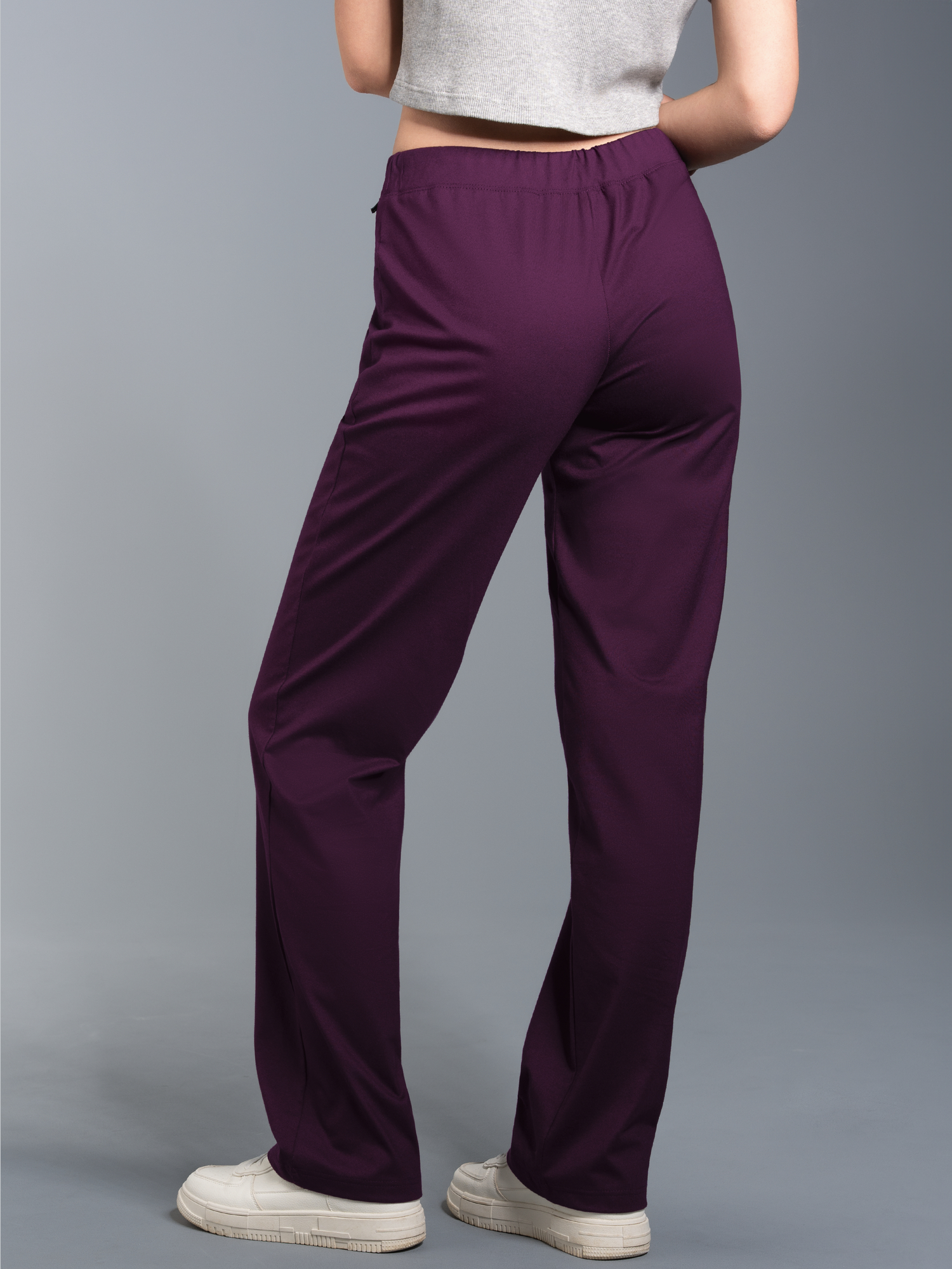 Hüfthose DELUXE Baumwolle Aubergine