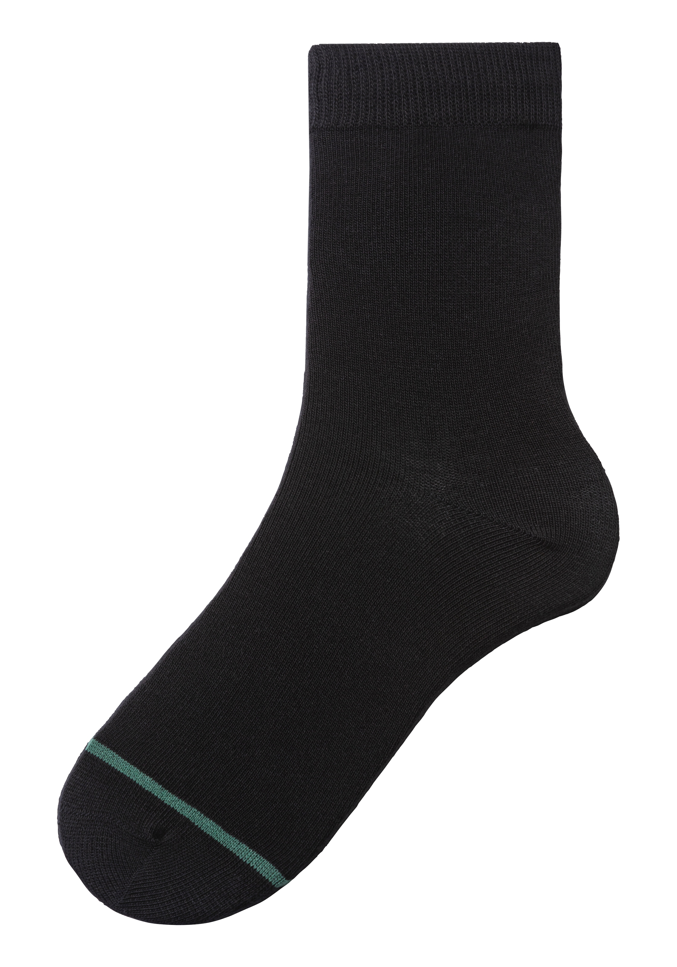 H.I.S Basicsocken Packung, 7 Paar tlg. mit eingestrickter farbiger Spitzennaht