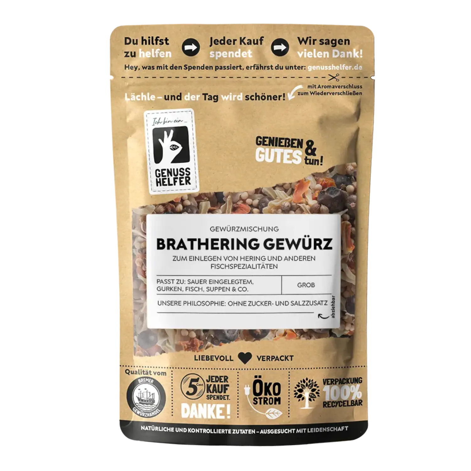 Brathering Gewürz, grob, 10er Pack
