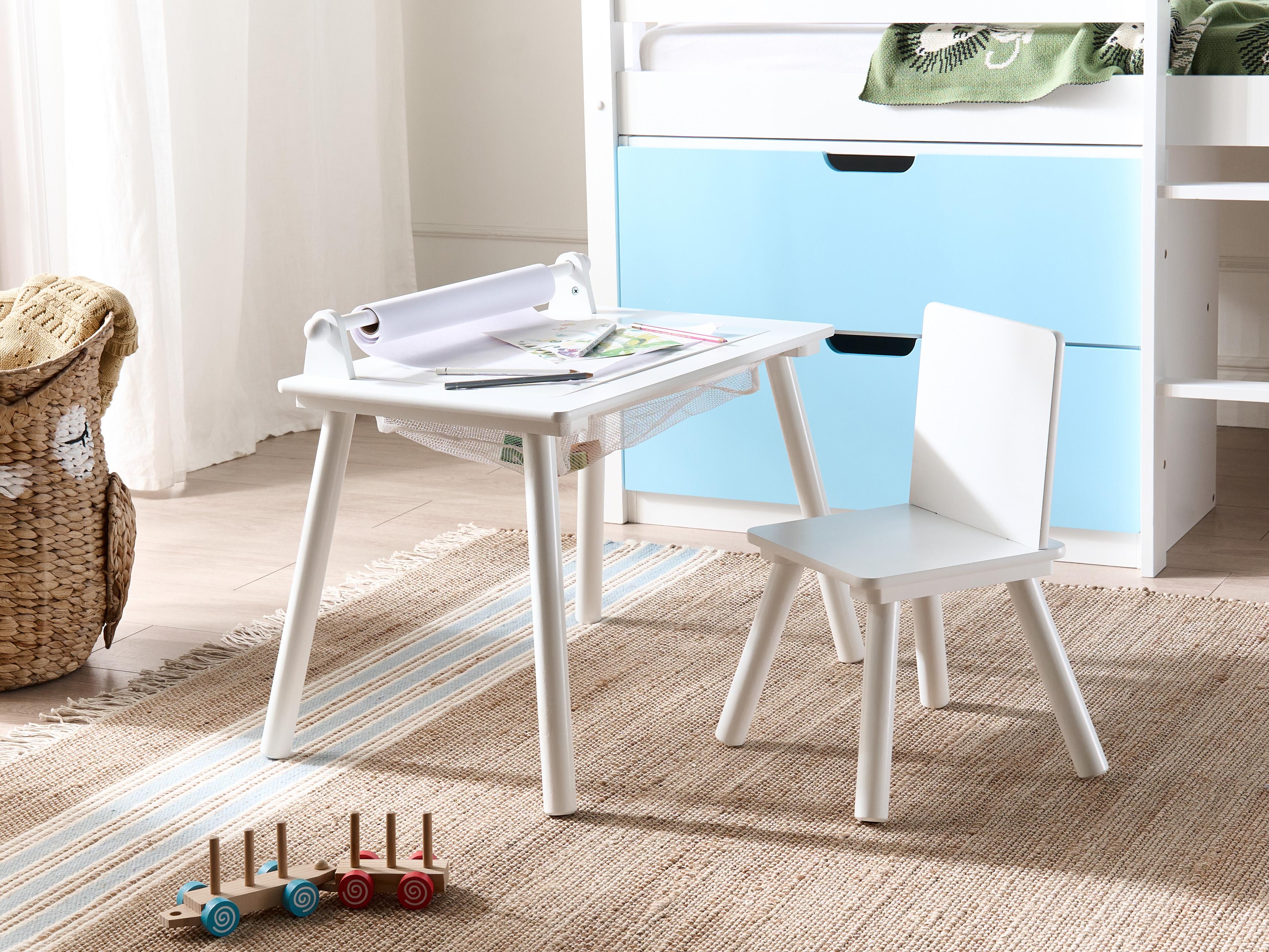 Kindertafel en stoel set MOONTA Wit