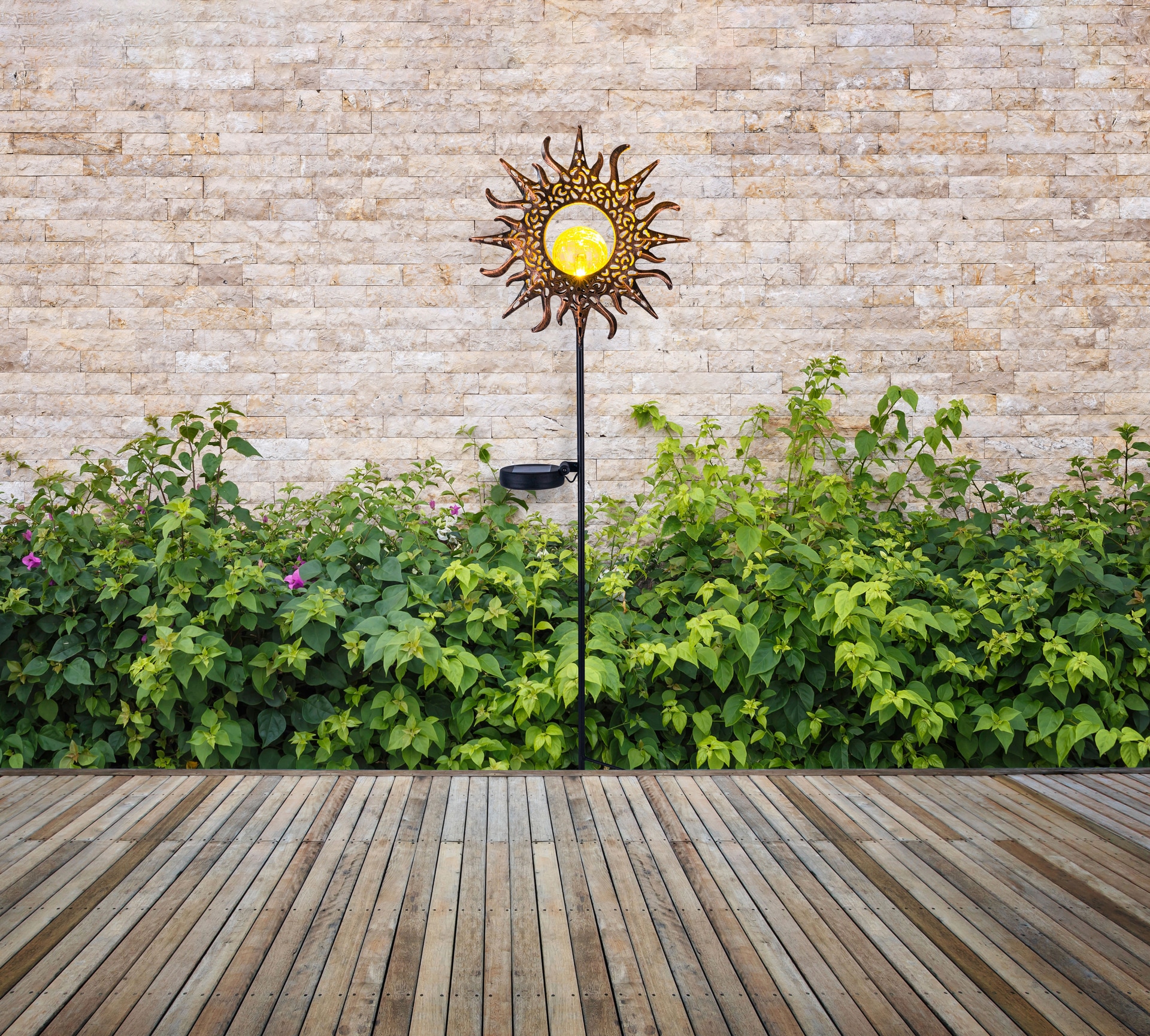 GLOBO LED Solarlampe Sonne NATALIA 81 cm