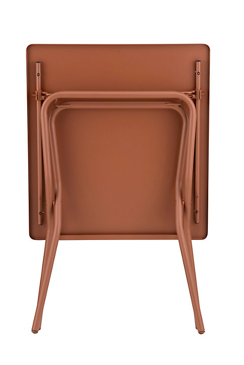 Table de balcon pliante Balcony en acier coloris rouge canyon L.64 x l.70 x H.73 cm
