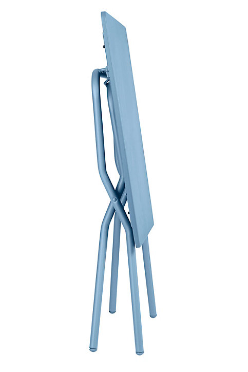Table de balcon pliante Balcony en acier coloris bleu ciel L.64 x l.70 x H.73 cm