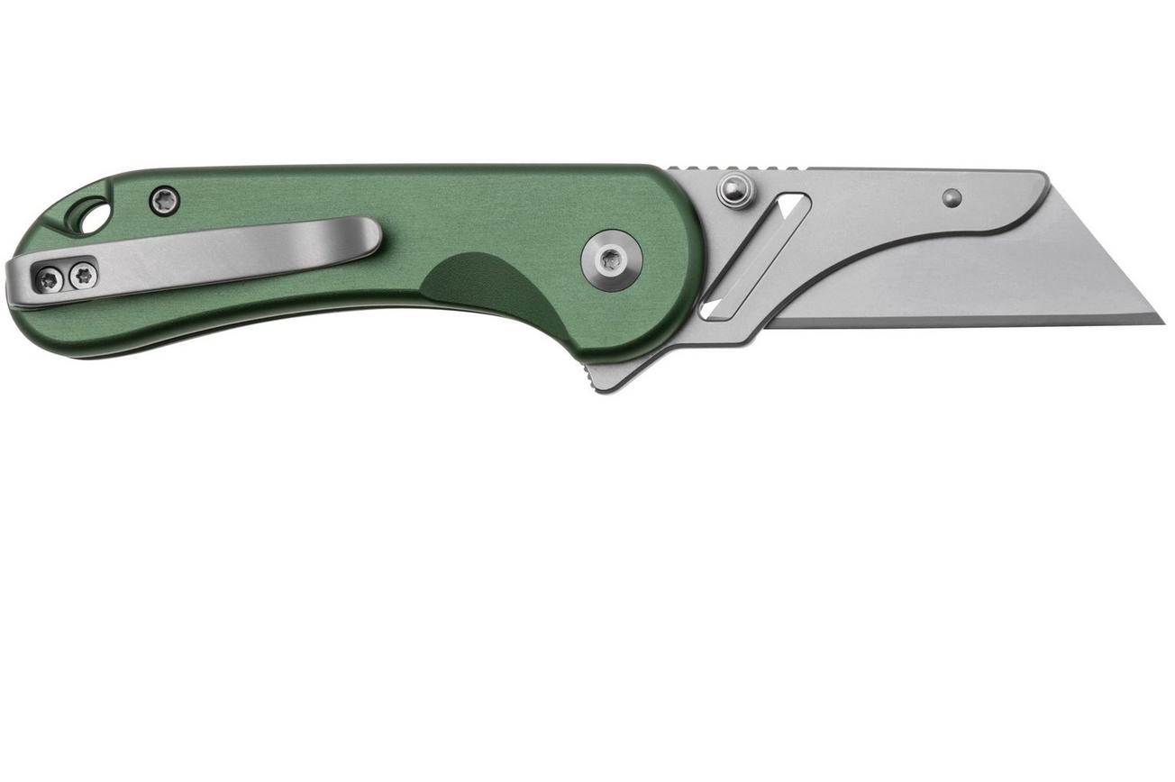 Civivi Elementum Utility C23039B-3 Green Aluminum, Stonewashed Blade Holder, Plain 6Cr Blade utility zakmes