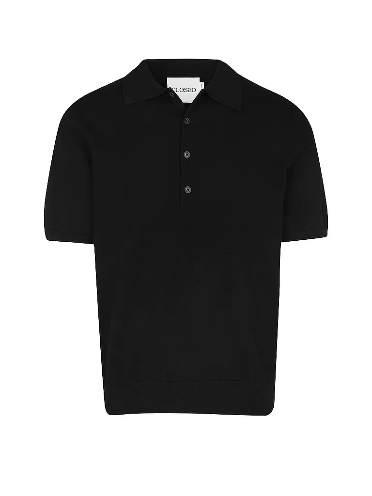 CLOSED Strickpoloshirt  schwarz