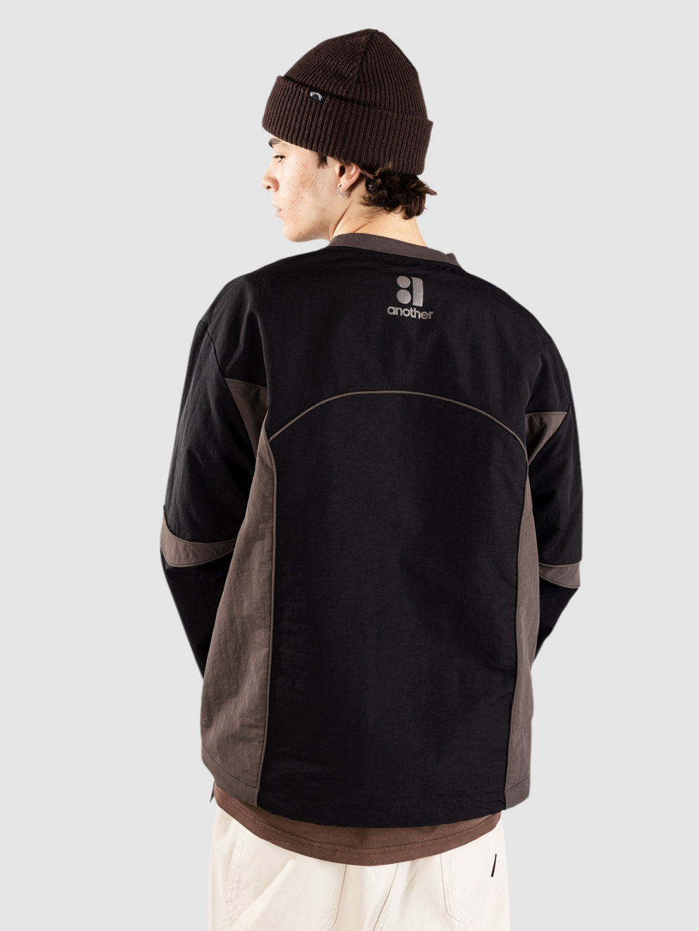 Another Cotton Lab Another Oversize Raglan Windbreaker Jacket black