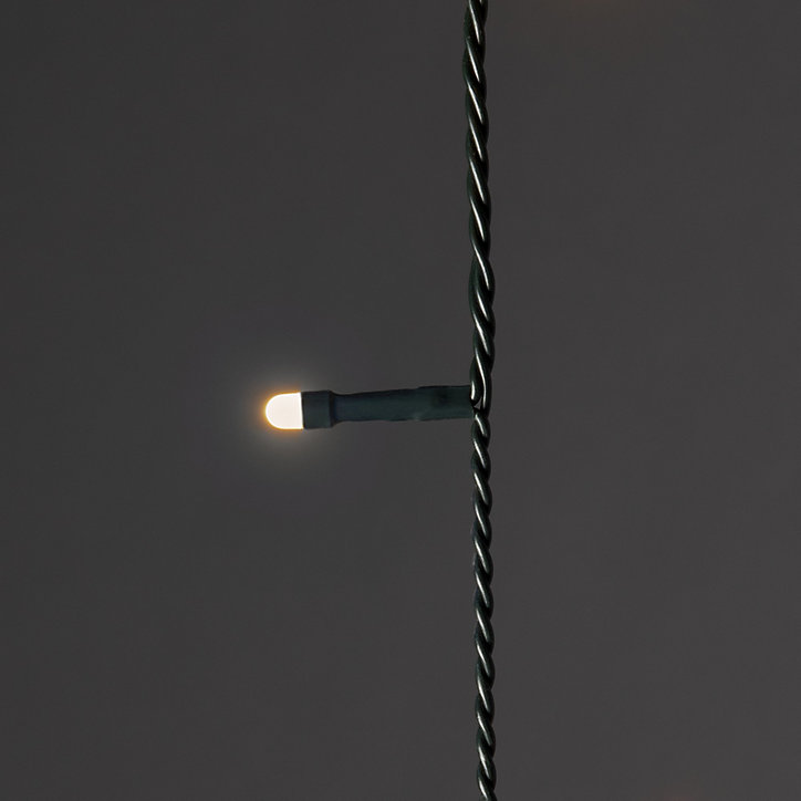 Voile à LED pour sapin 150 diodes ambrés cable vert foncé