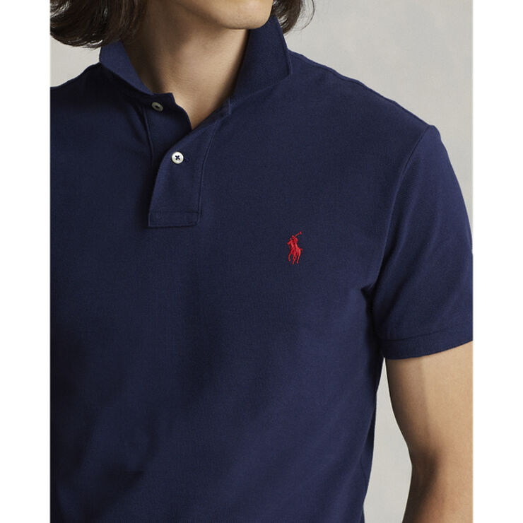 Polo Ralph Lauren Slim Fit Mesh Polo Shirt Navy