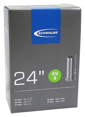 Chambre a air velo 600 x 28-35a (24 x 1 3-8) Schwalbe valve standard