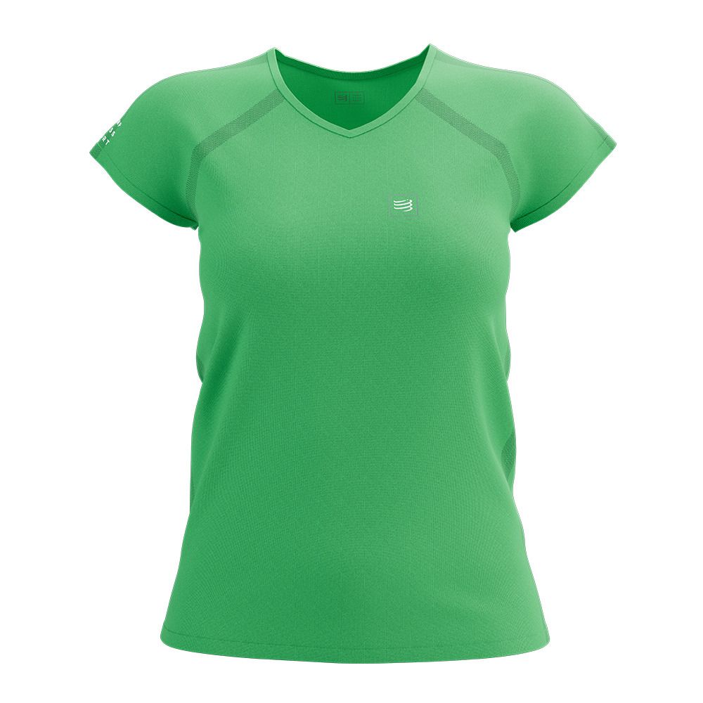 Compressport TRAINING SS - Maillot Femme summer green
