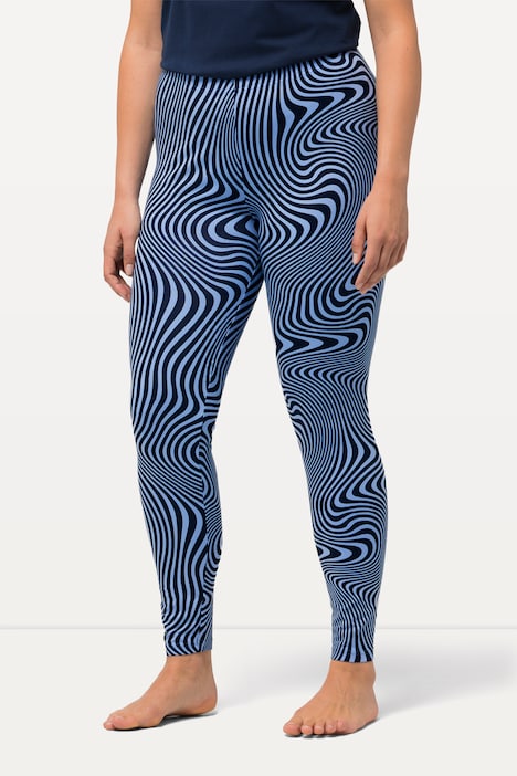 Jersey-Leggings, bedruckt, Stretchjersey, Elastikbund