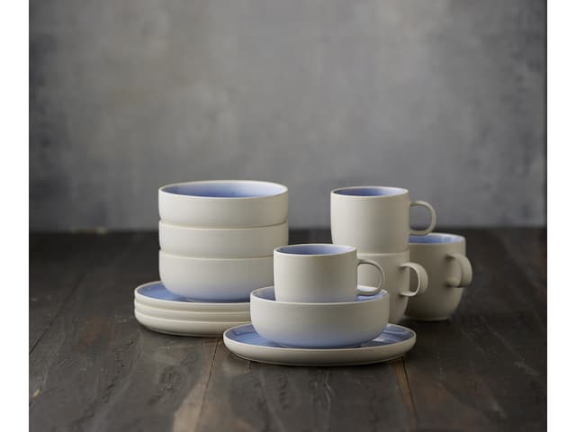 Studio Round Brunchsæt Matte white/Shiny river