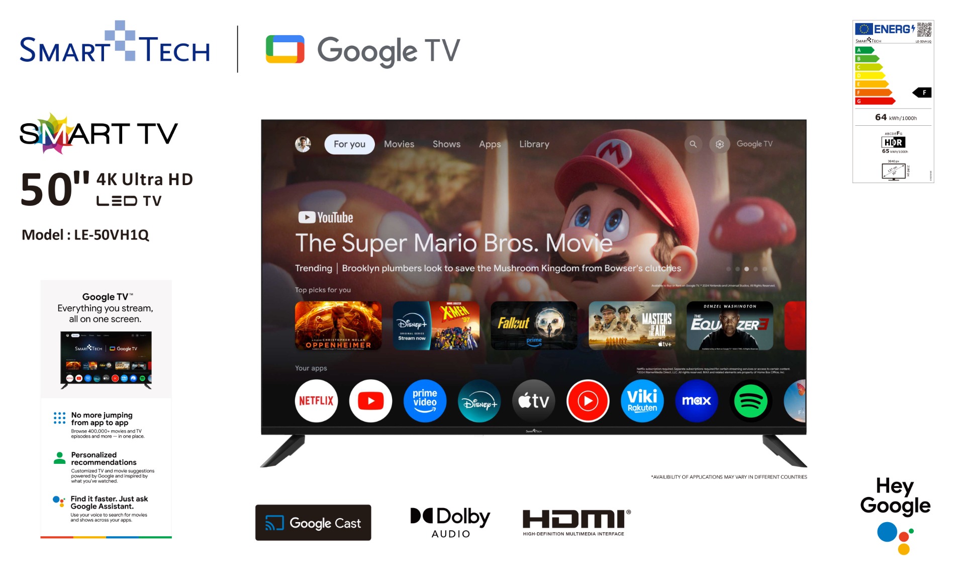 Smarttech LE-50VH1Q - QLED - 50