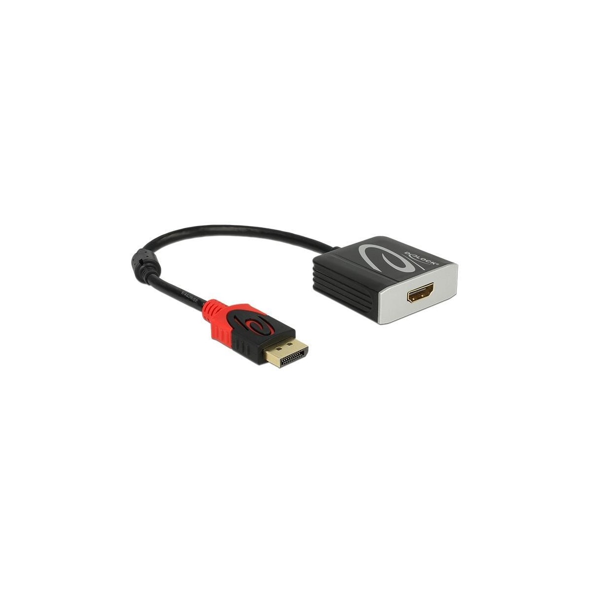DeLOCK DisplayPort to HDMI-adapter, active, 4K in 60Hz, 0,2m, black