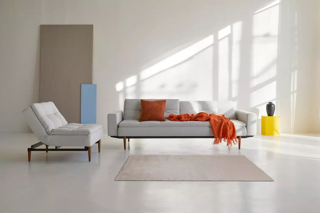 Schlafsofa mit Armlehnen Dublexo Styletto dunkel