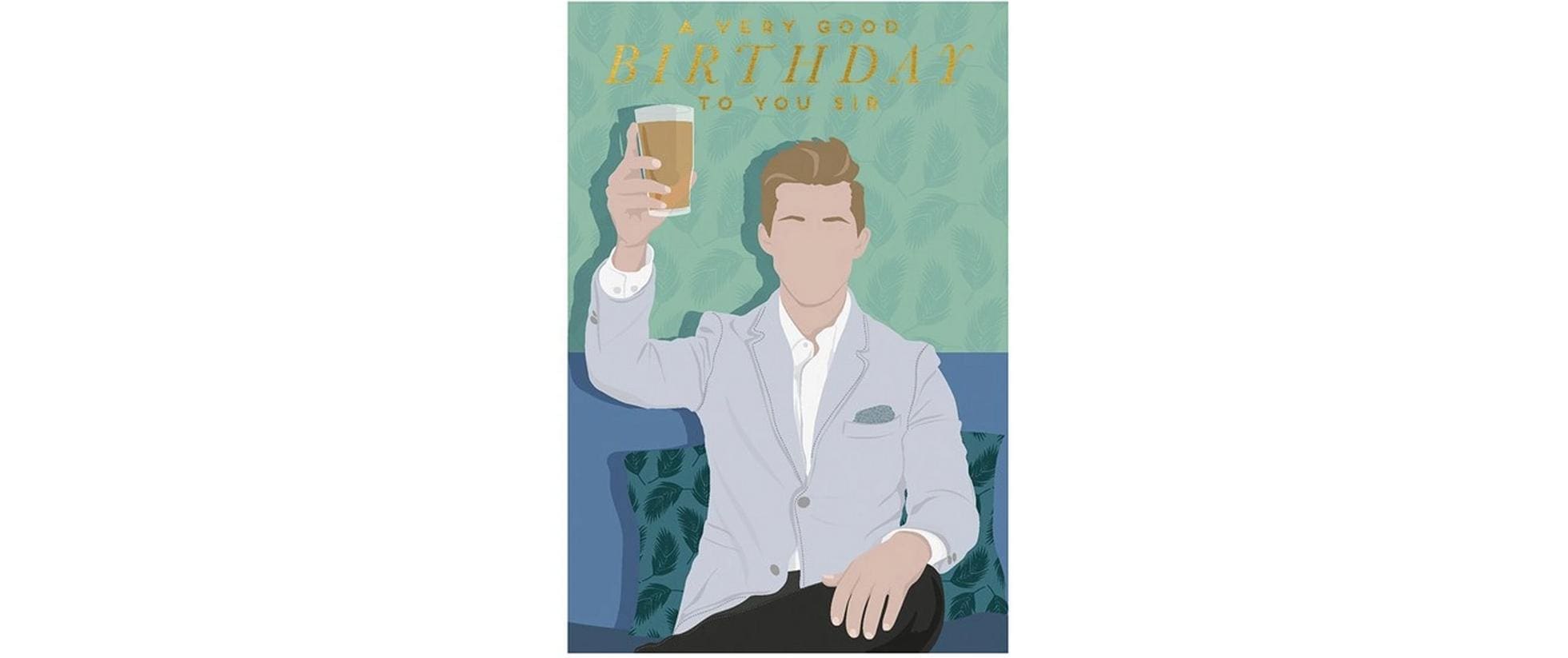 Motivkarte Happy Birthday 12 x 17 cmBlanko Glückwunschkarte