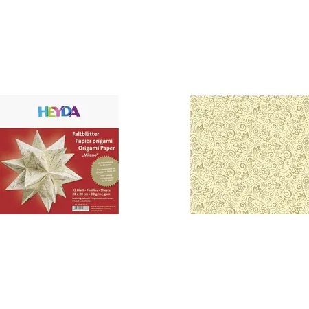 Heyda Faltpapier Milano, ca. 20 x 20cm, 33 Blatt