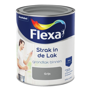 Flexa Strak in de Lak grondlak voor binnen grijs 750 ml