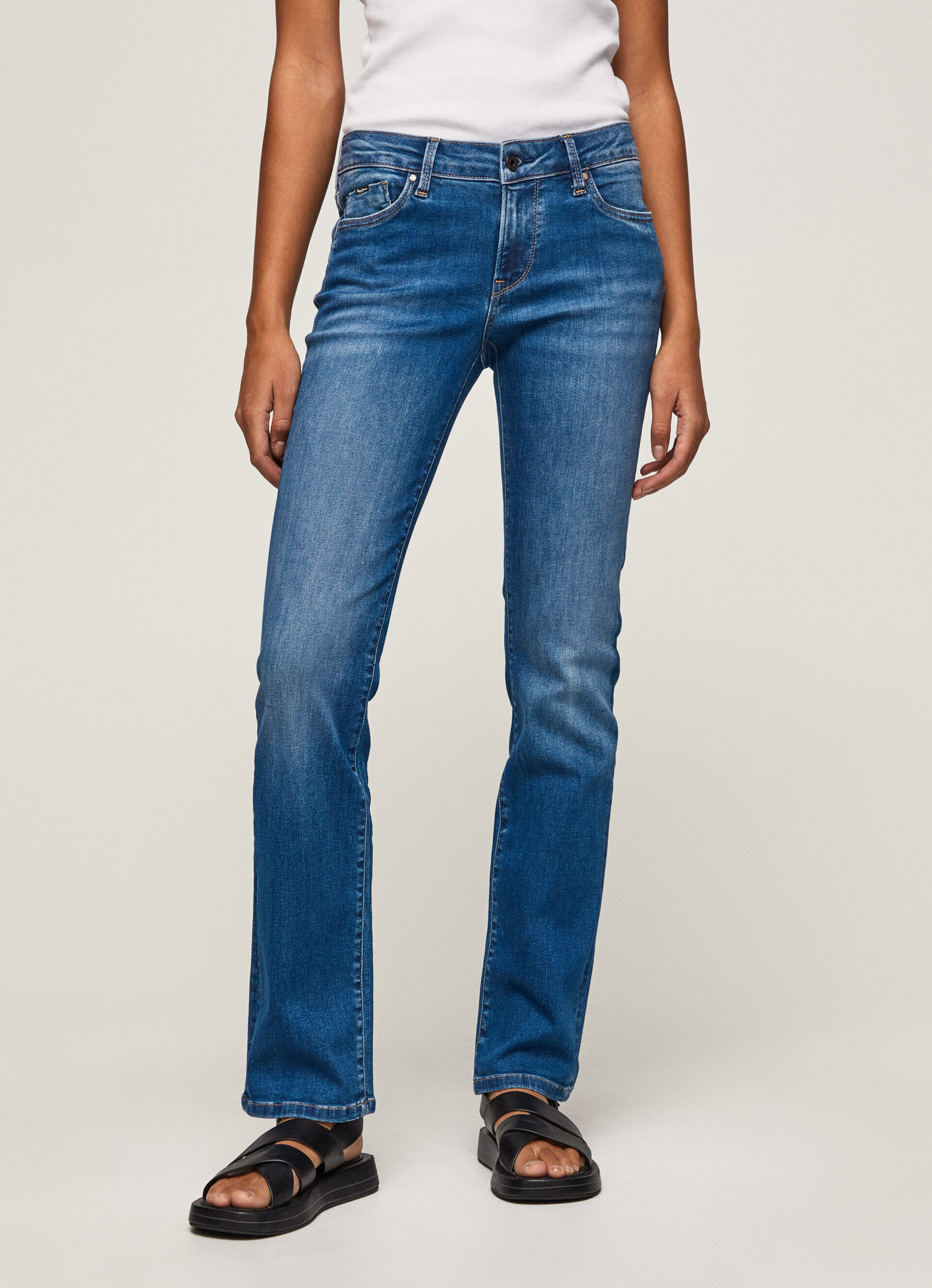 CALÇA JEANS PICCADILLY FIT SLIM COM ELASTANO MÉDIO - jeans