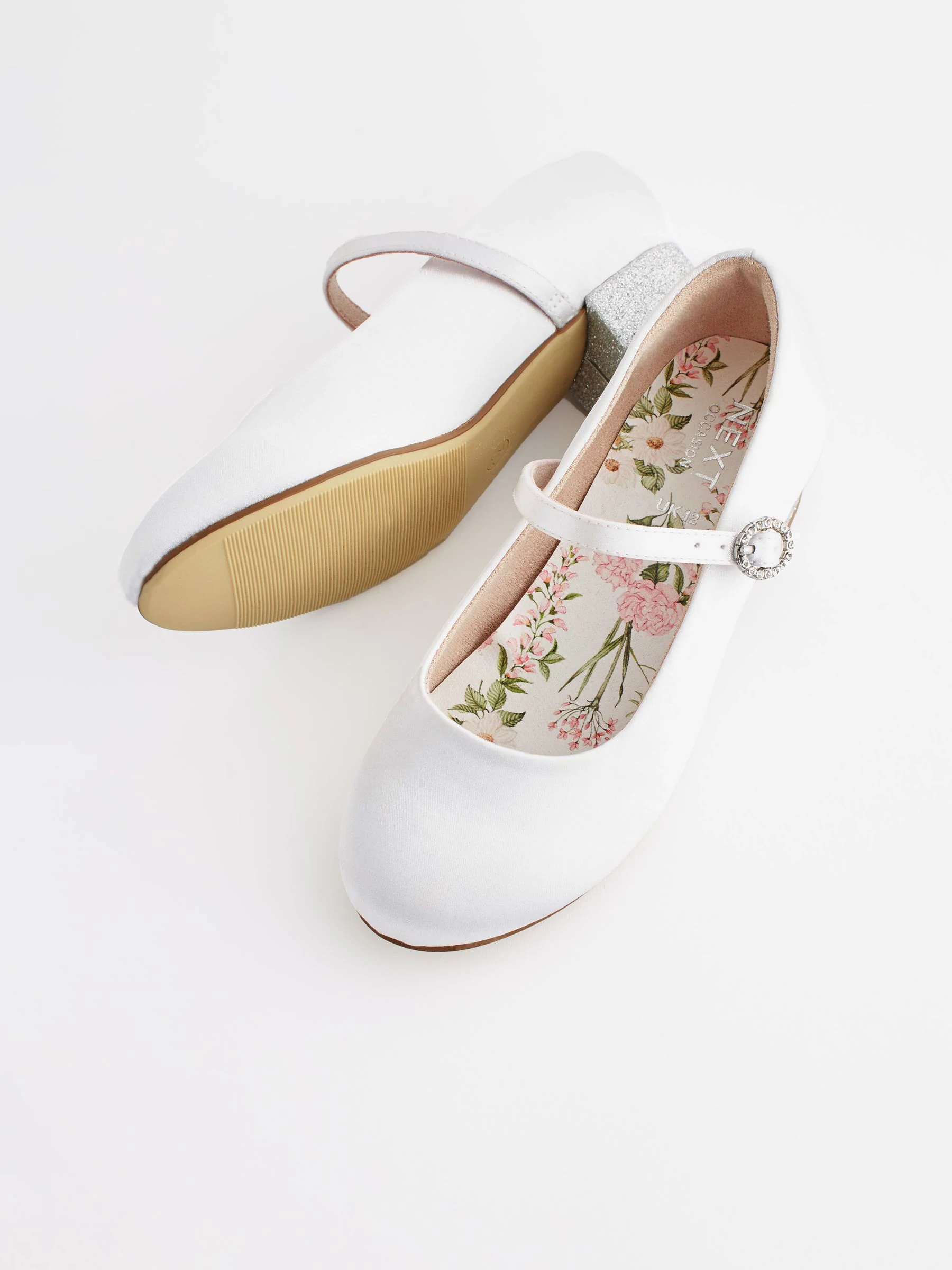 Wit - Mary Jane bloemenmeisjes hakschoenen