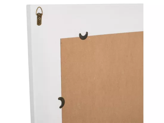 Miroir en bois et treillis blanc 70x2.5x100h