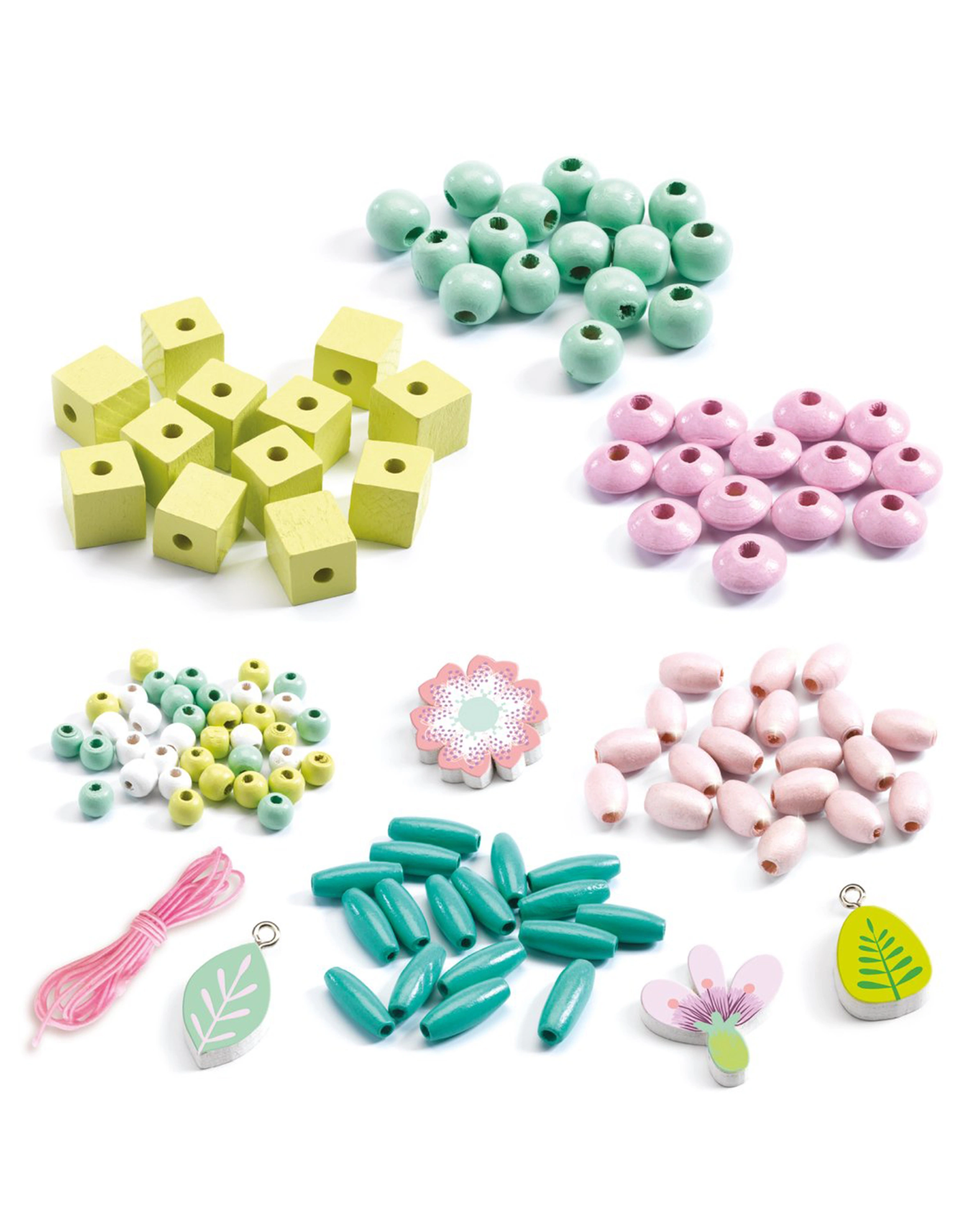 Schmuck-Bastelset BLÄTTER & BLUMEN aus Holz