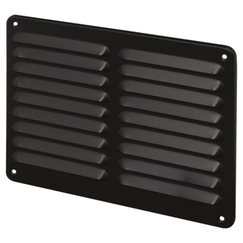 Sanivesk opbouw schoepenrooster aluminium zwart 245 x 195mm