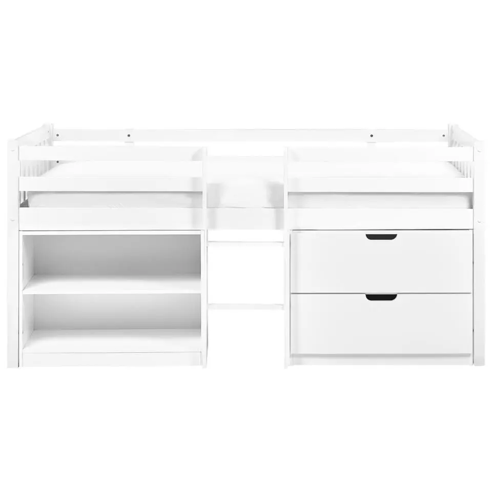 SUSVILLE - Kinderbed - Wit - 90 x 200 cm - Rubberhout