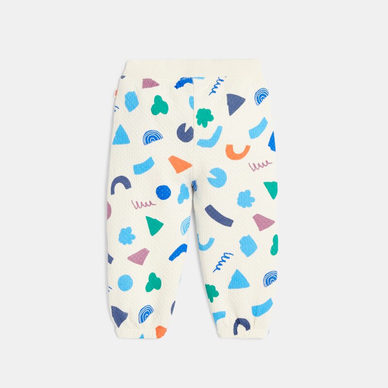 Jogging bébé garçon pointelle à motifs blanc Catimini Blanc