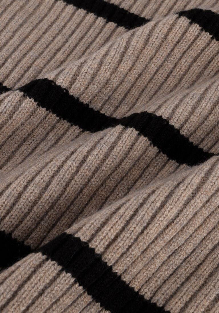 CO\\'COUTURE taupe co'couture trui row stripe box crop knit