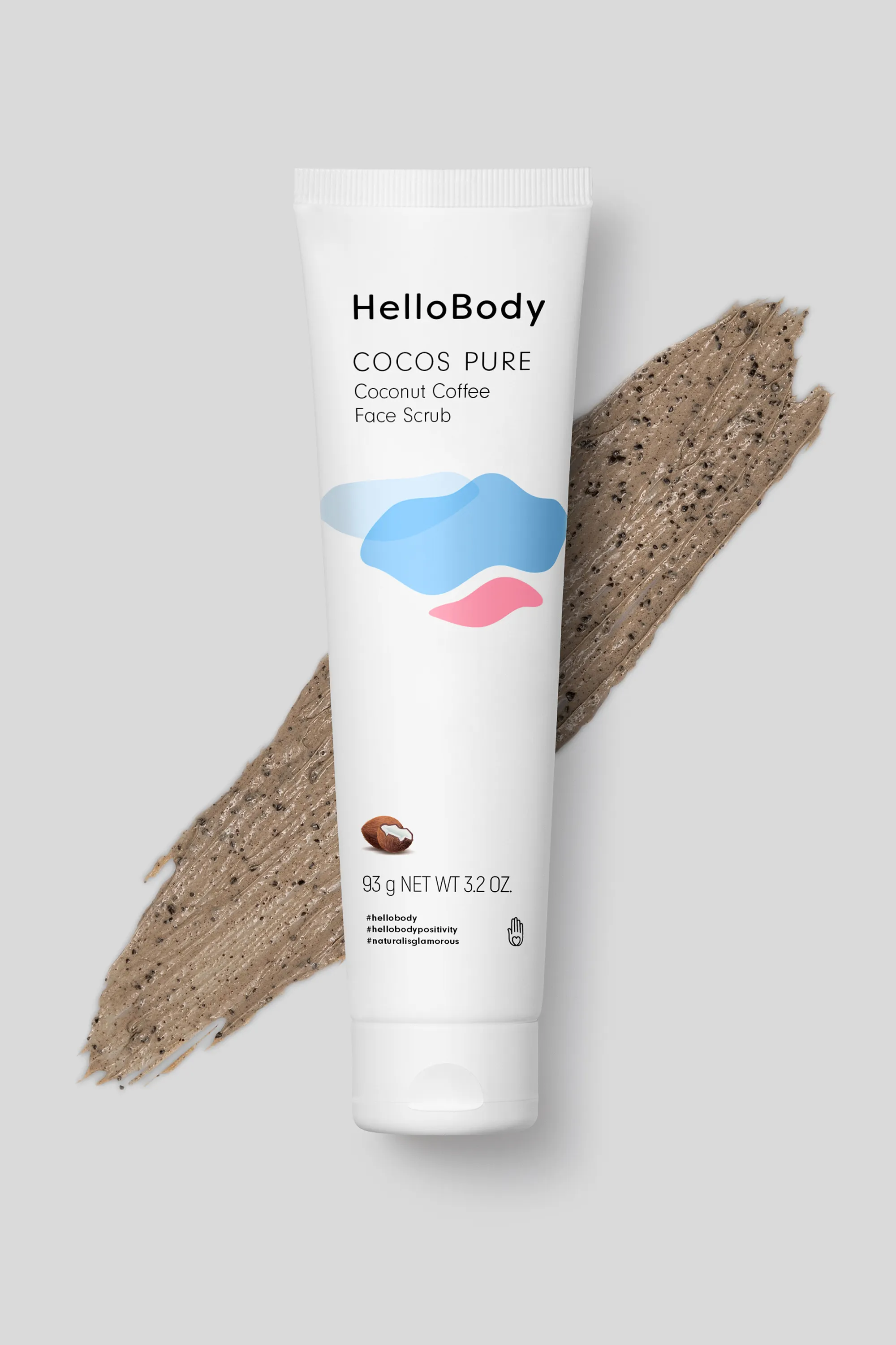 HelloBody Exfoliant visage au café Cocos Pure-100 ml