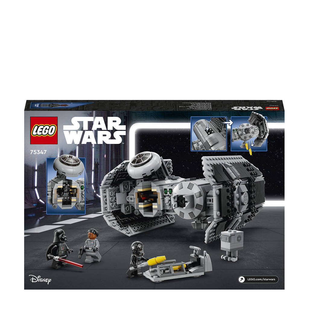 Tie BomberTIE Bomber, Starfighter Bouwpakket met Darth Vader en Gonk Droid 75347