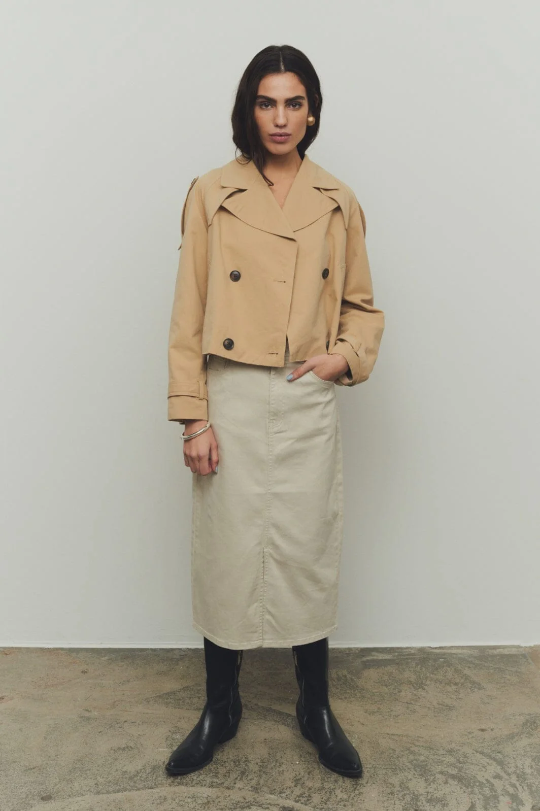 Y.A.S Yasdomana Midi Denim Skirt