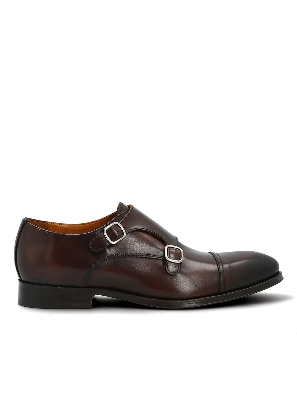 DOUBLE BOUCLE VITTORE CUIR MARRON