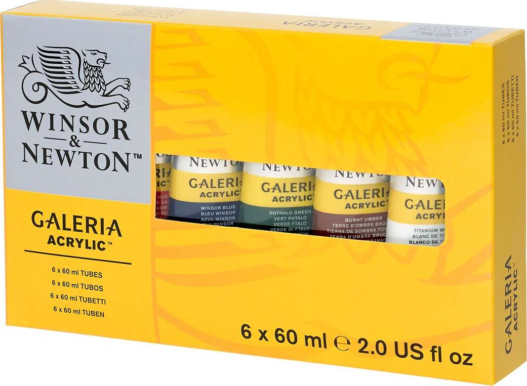 Winsor & Newton - Akrylmaling Sæt - 6X60 ML