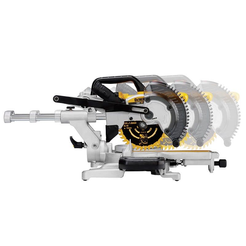 DeWALT DCS365N 18V Li-ion accu telescopische afkort- en verstekzaagmachine body - 184 mm