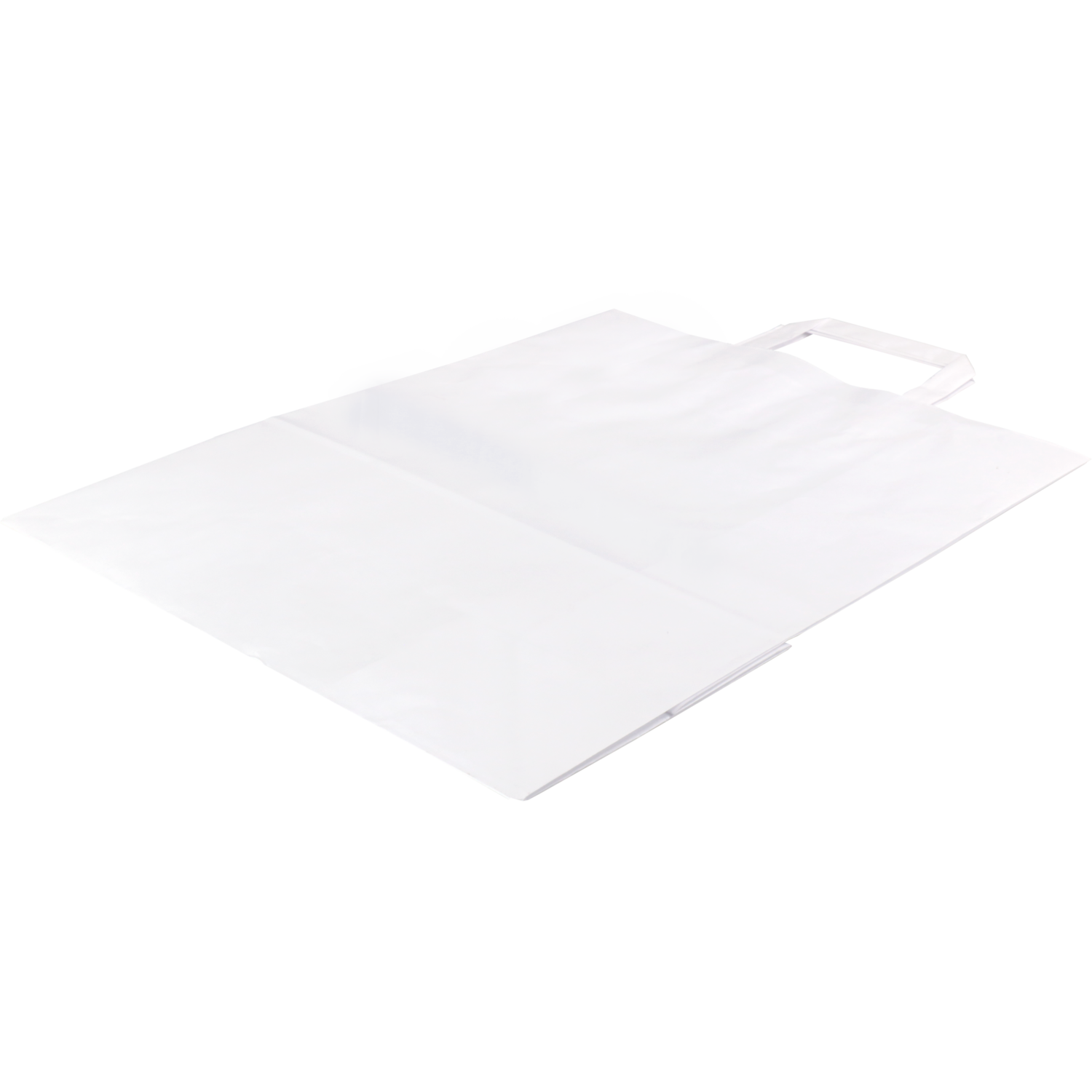 Tas, Papier, platte handgreep, 32x 16x43cm, draagtas, wit