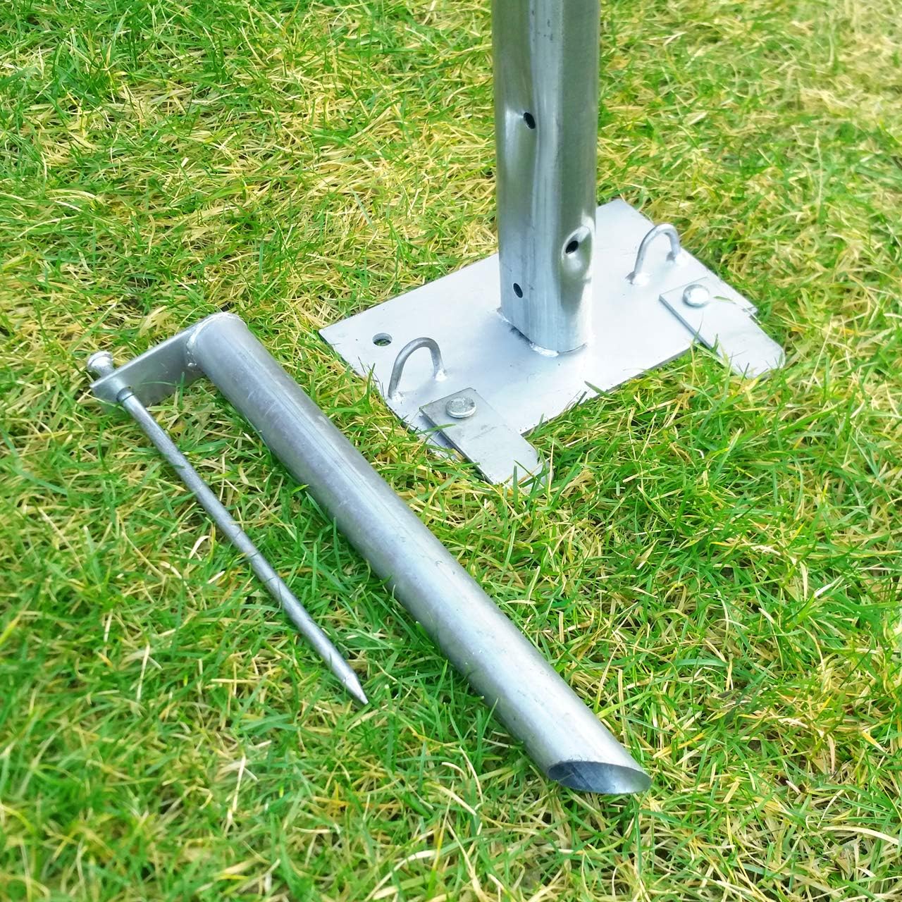 TOOLPORT Weideunterstand 6x6 m PVC Plane 2300 Newton Unterstand Lagerzelt grün für Erduntergrund
