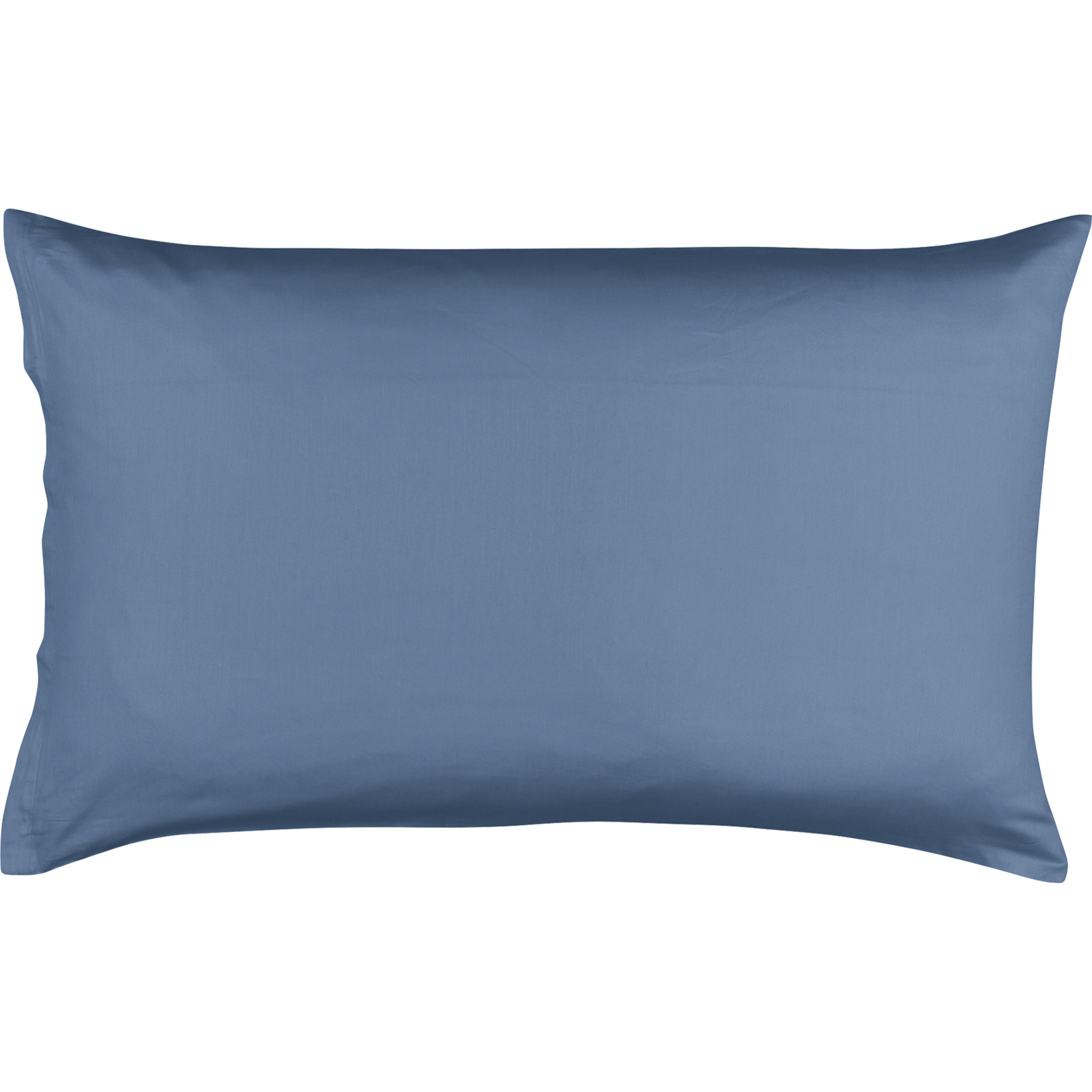 Bettwäsche Satin unifarben 50x70 Kissenbezug, blau