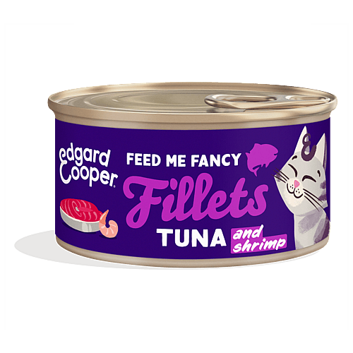 Edgard & Cooper Blikjes Tonijn en Garnalen Fancy Fillets Kat 24 x 70 gram | 12935