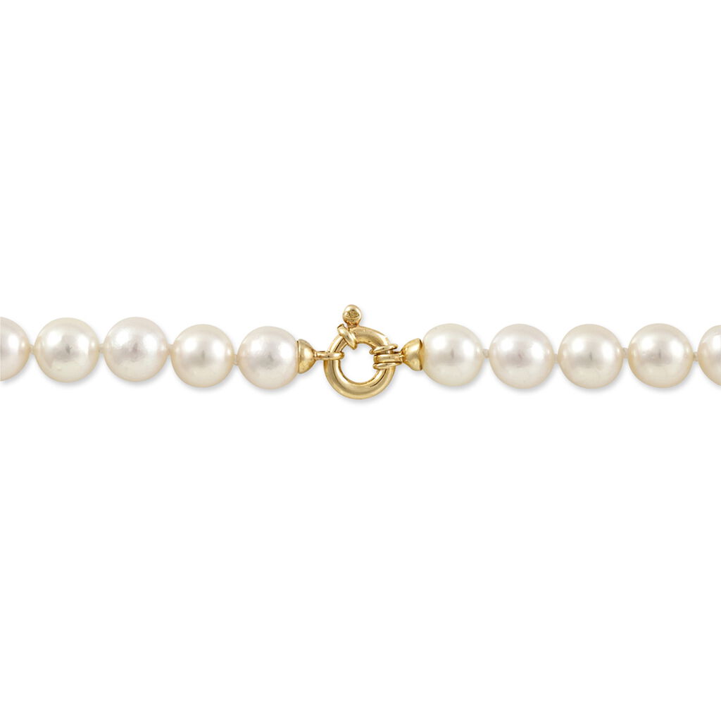 Collier Ghisele Or Jaune Perle De Culture D'akoya