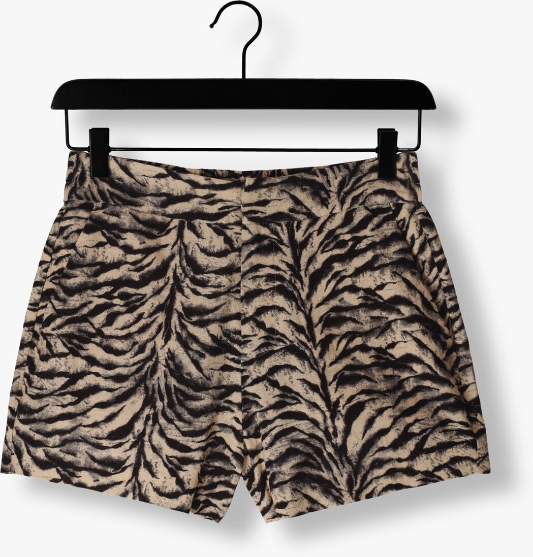 ALIX THE LABEL beige alix the label shorts ladies woven tiger shorts