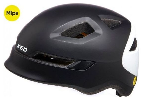 KED Casque Vélo Pop Mips Noir/Blanc