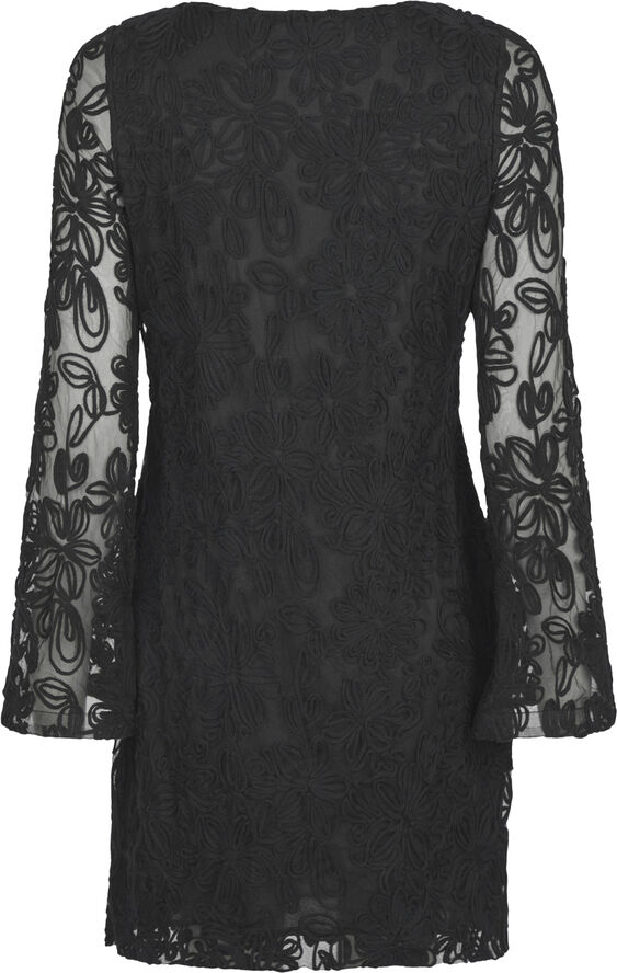 Neo Noir Luni Mesh Flower Dress Black